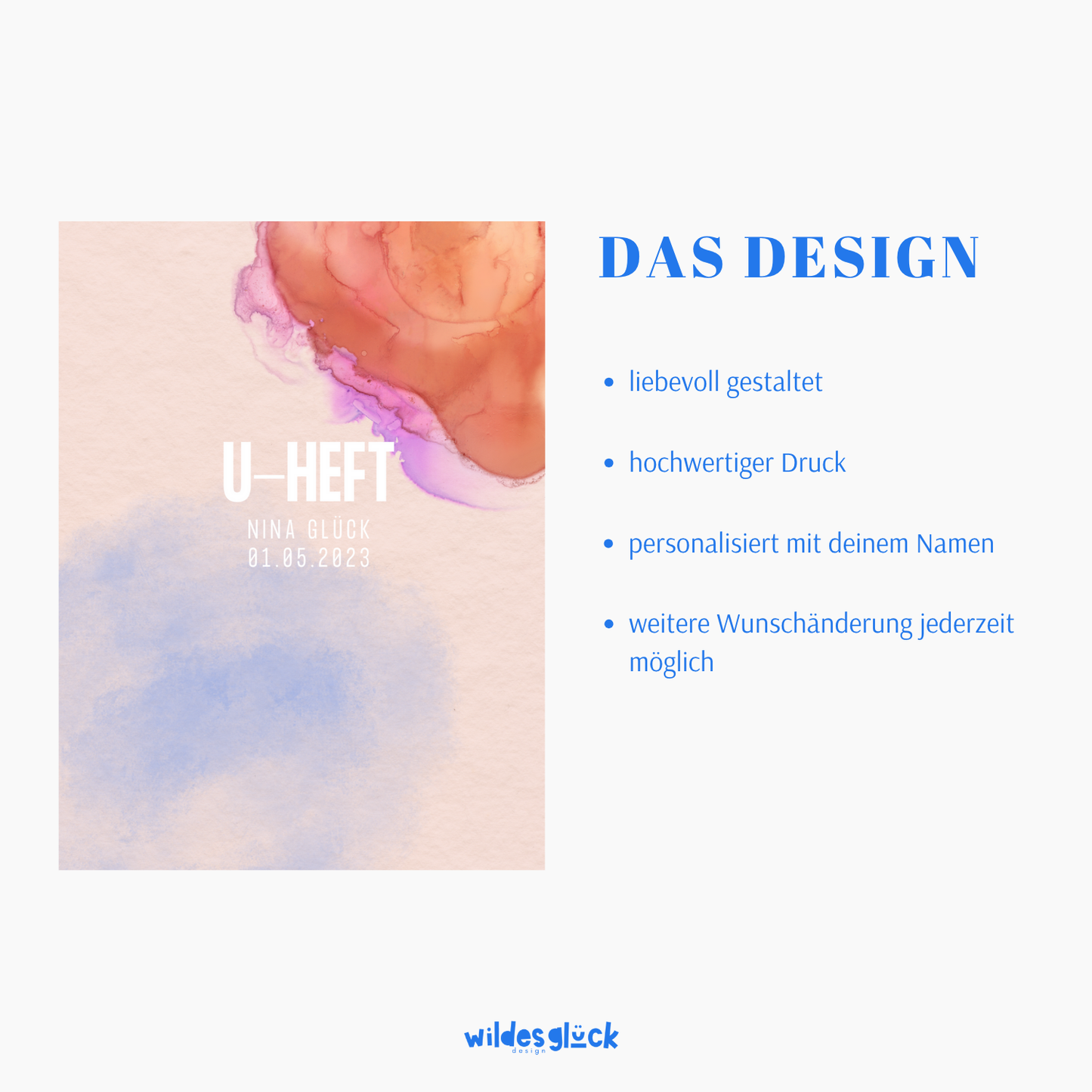 U-Heft Hülle Aquarell