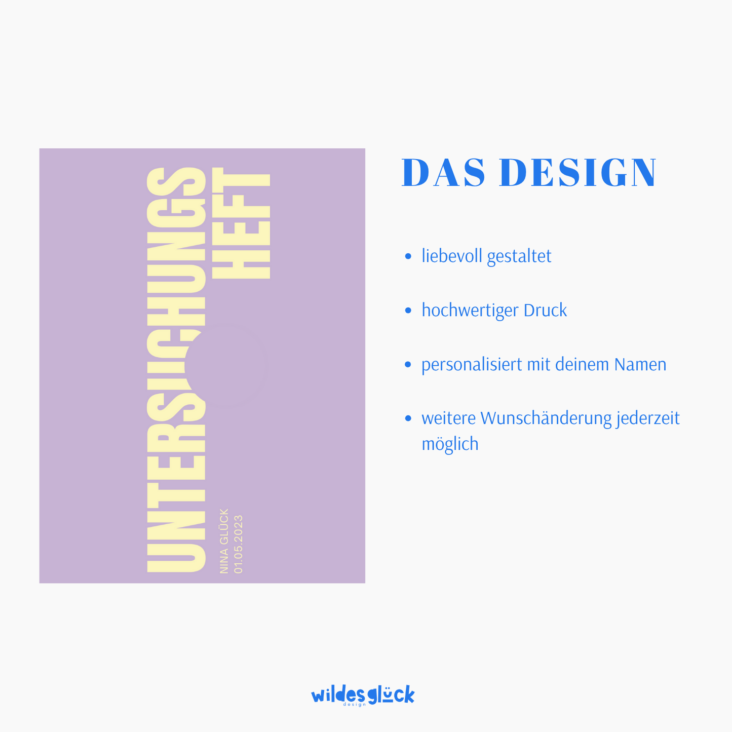 U-Heft Hülle Typo