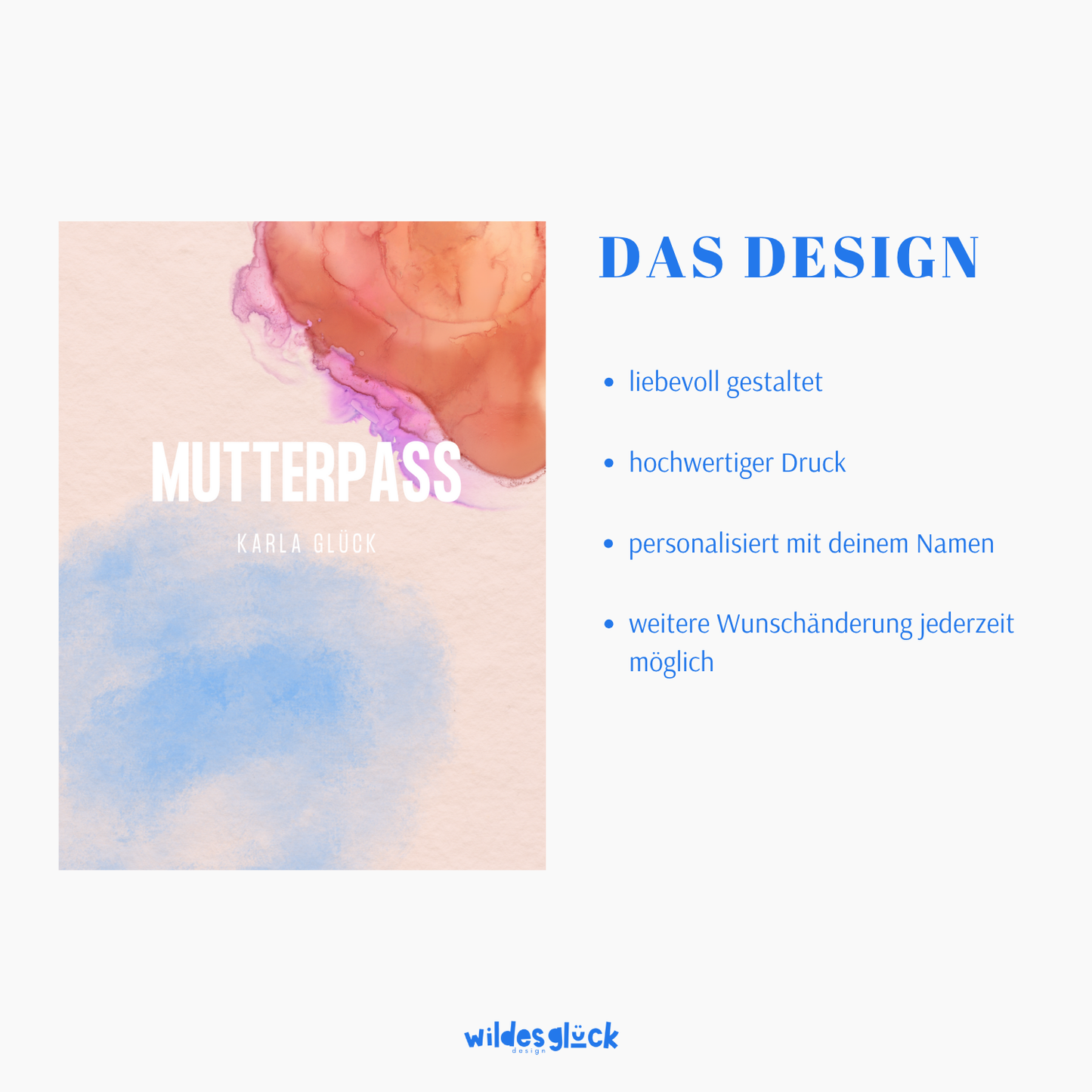 Mutterpasshülle Aquarell