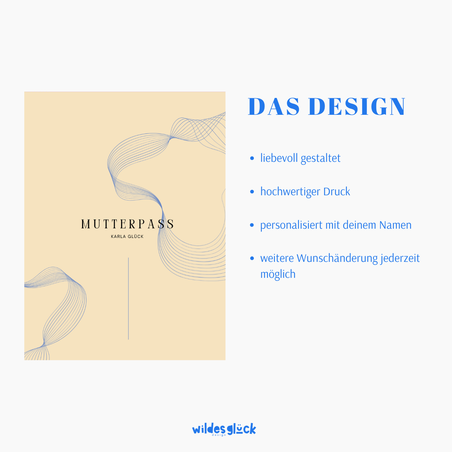 Mutterpasshülle Linien