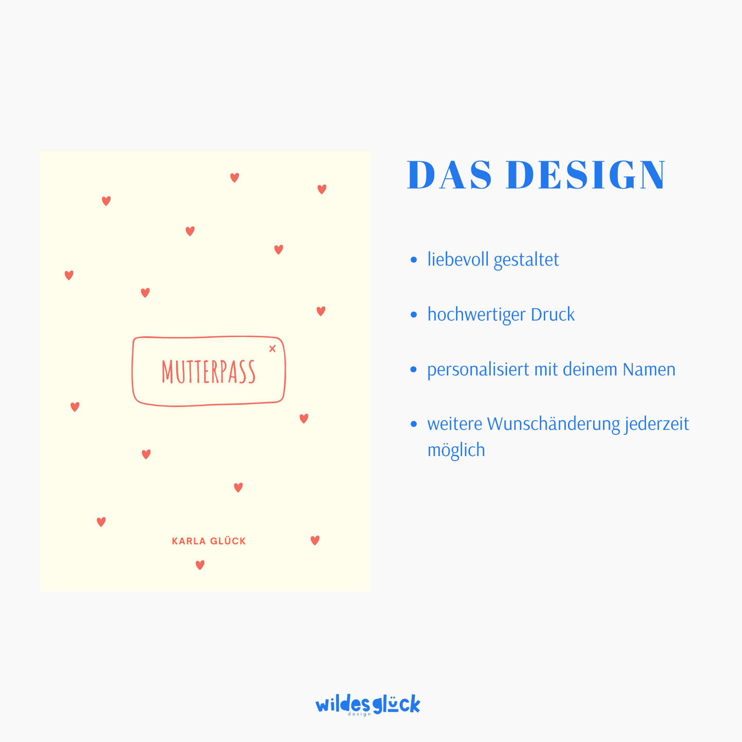 Mutterpasshülle Herzen