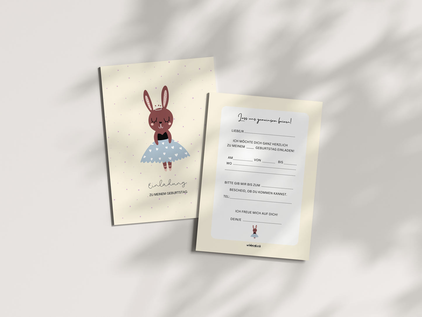 Einladungskarten Kindergeburtstag | Ballerina