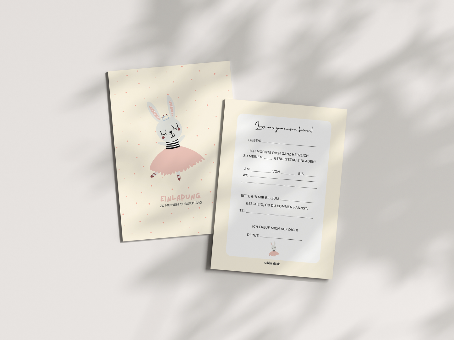 Einladungskarten Kindergeburtstag | Ballerina Tanz