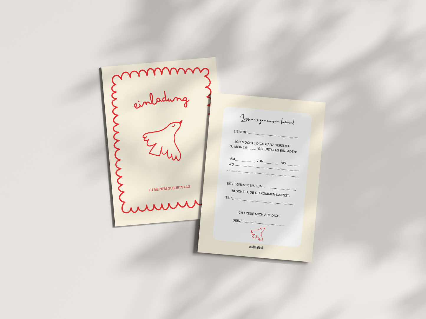 Einladungskarten Kindergeburtstag | Vogel