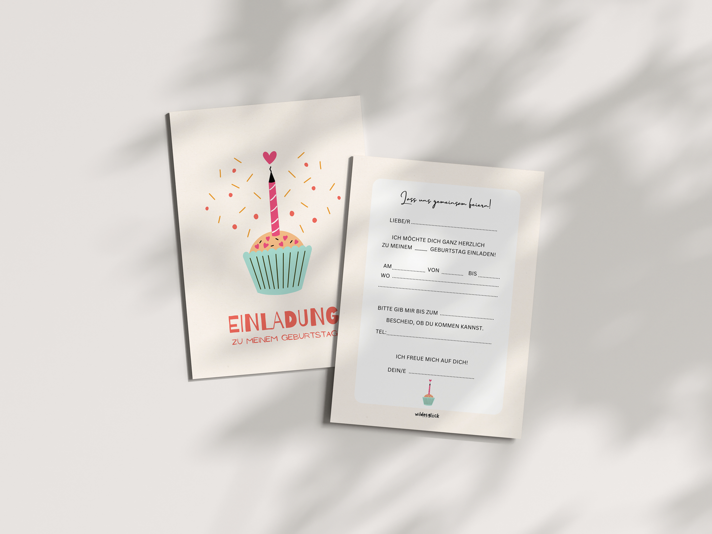 Einladungskarten Kindergeburtstag | Muffin