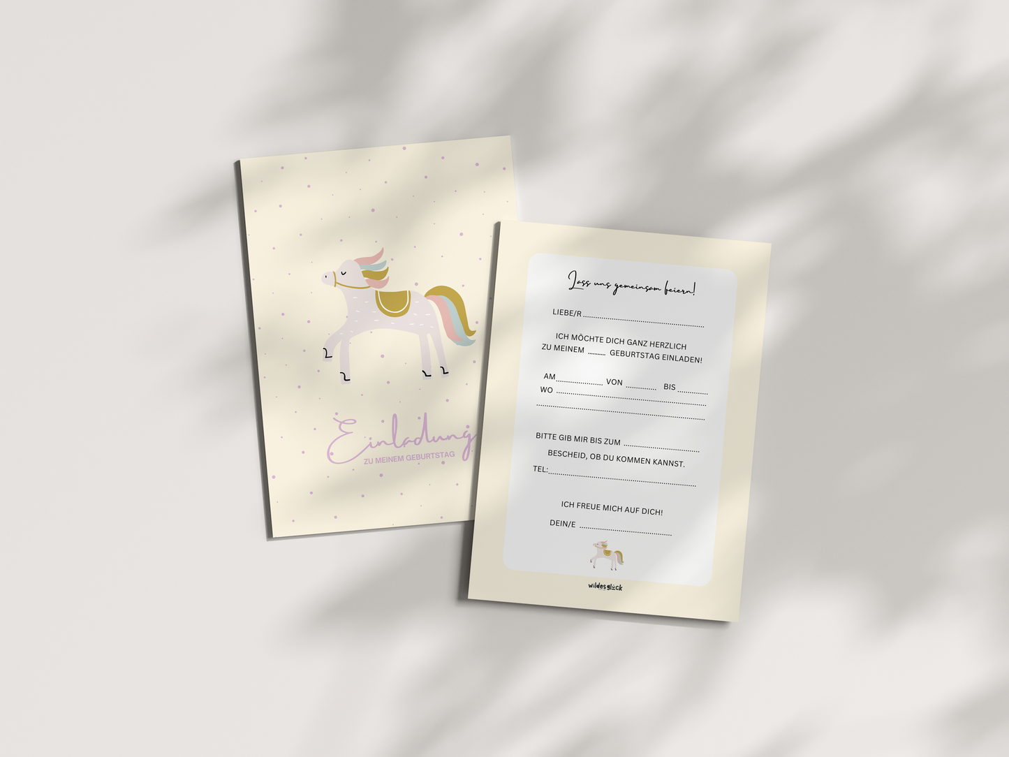 Einladungskarten Kindergeburtstag | Pferd