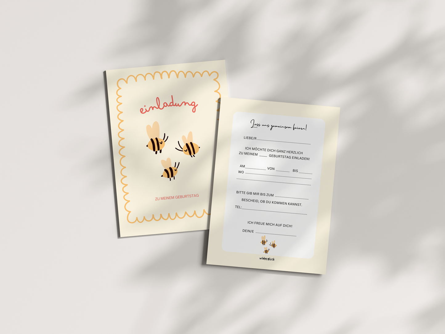 Einladungskarten Kindergeburtstag | Bienen