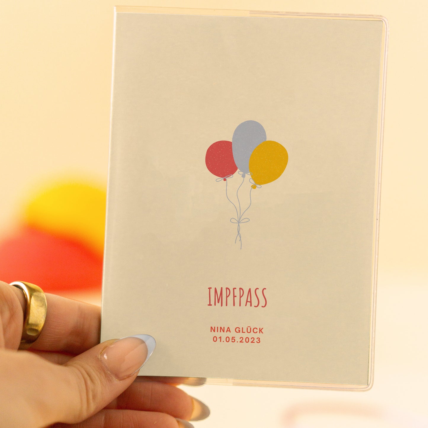 Impfpasshülle Ballons