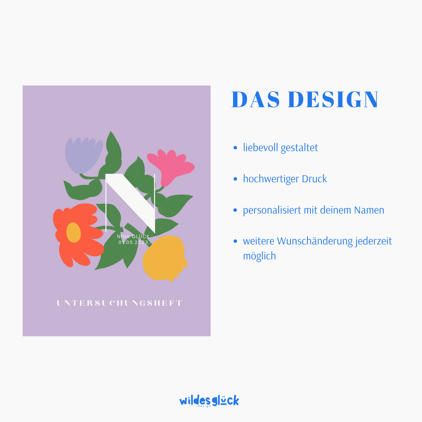U-Heft Hülle Bouquet