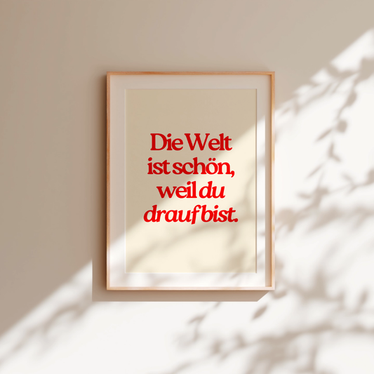 Poster Die Welt ist schön