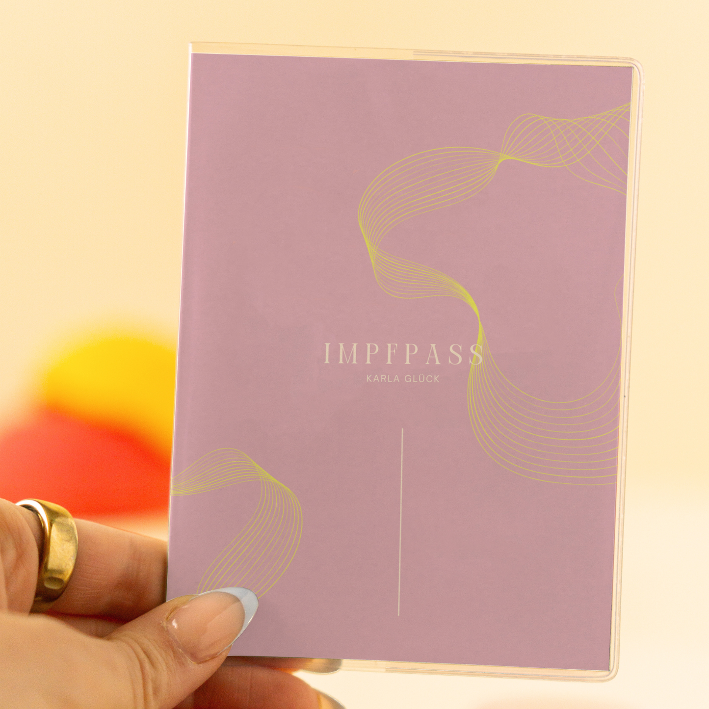 Impfpasshülle Linien