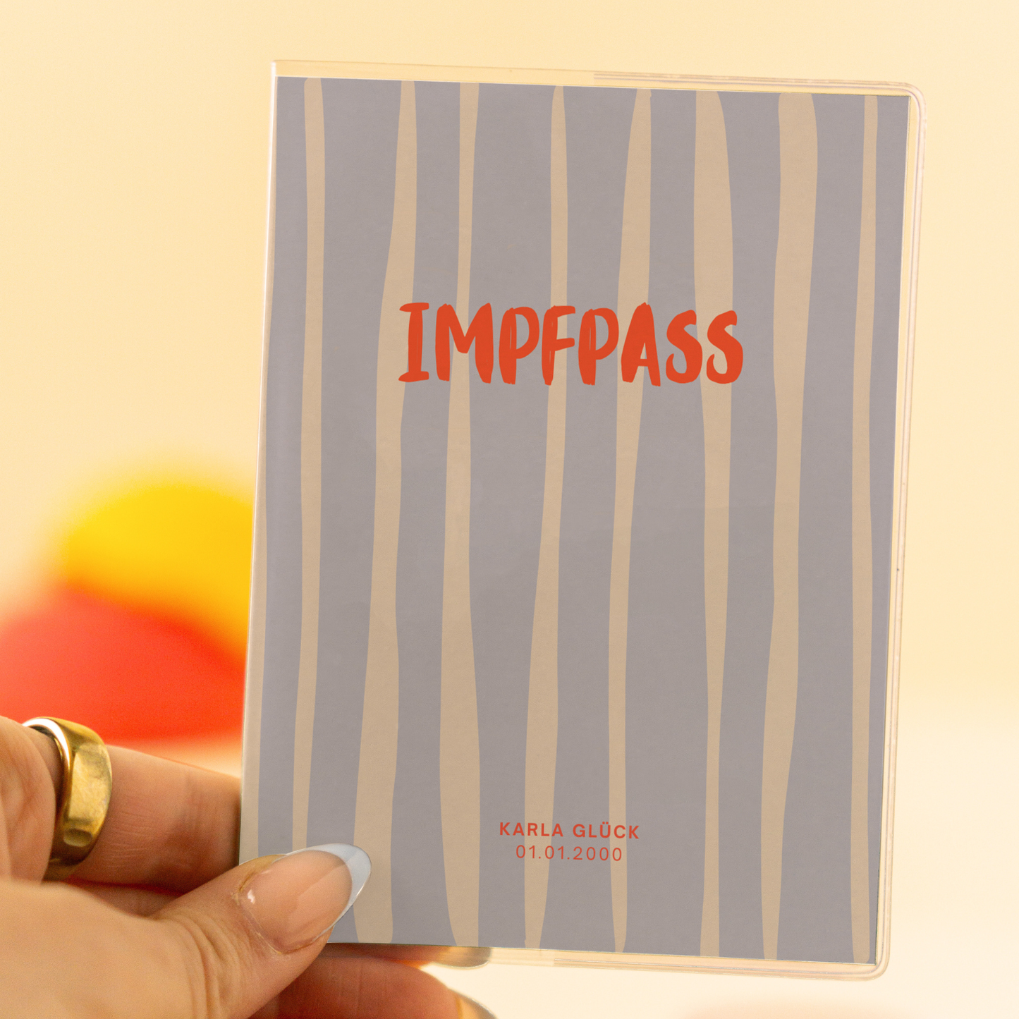 Impfpasshülle Streifen