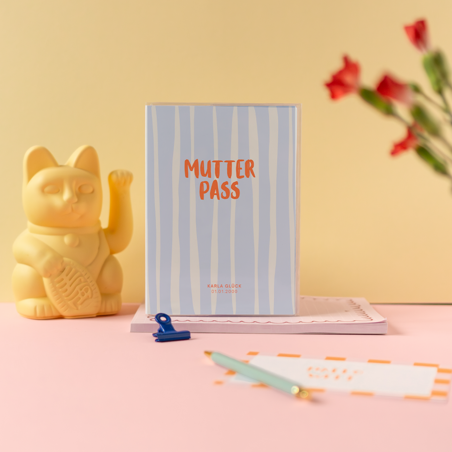 Mutterpasshülle Streifen