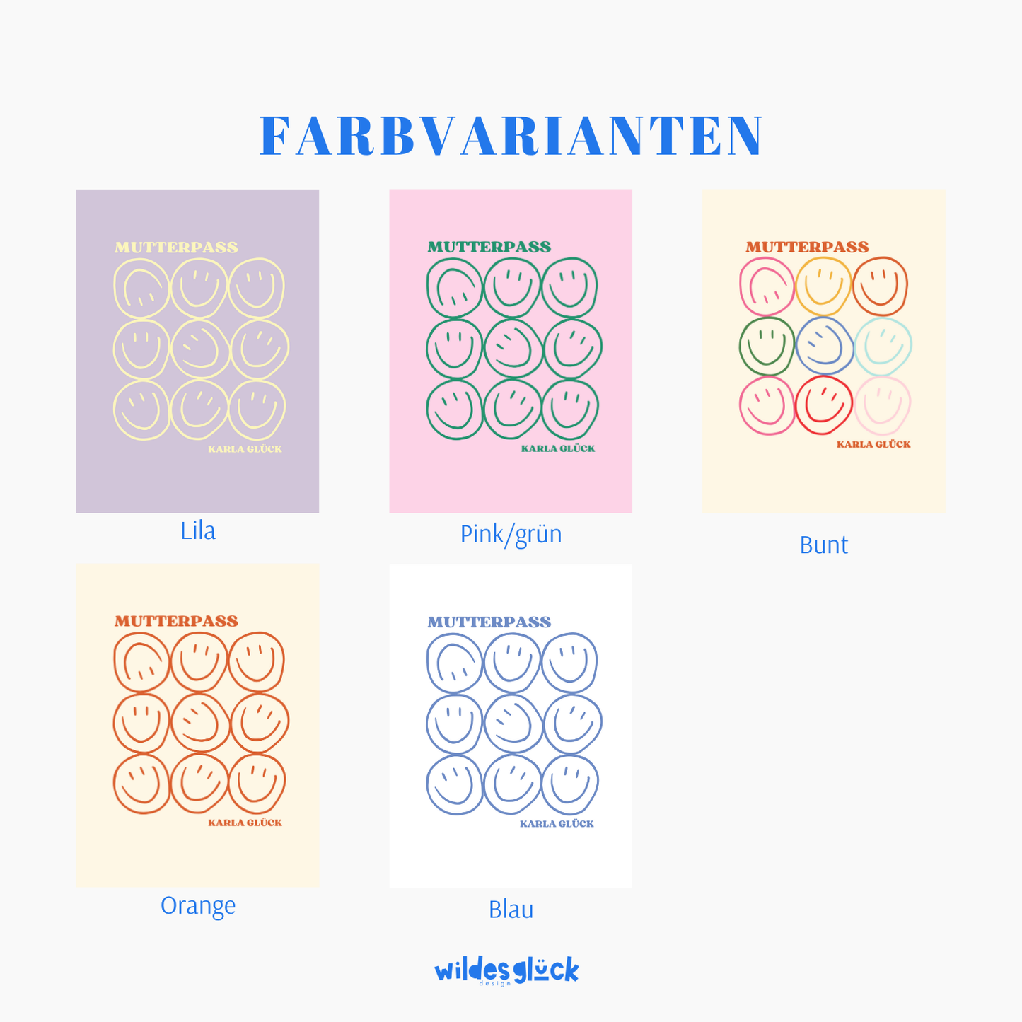 Mutterpasshülle Smiley