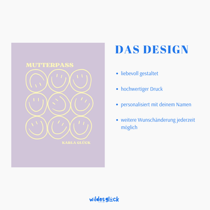 Mutterpasshülle Smiley