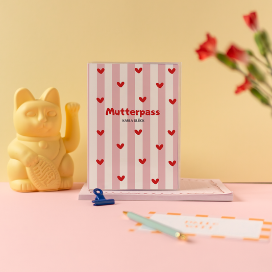 Mutterpasshülle Streifen & Herzen
