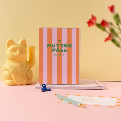 Mutterpasshülle Streifen Orange