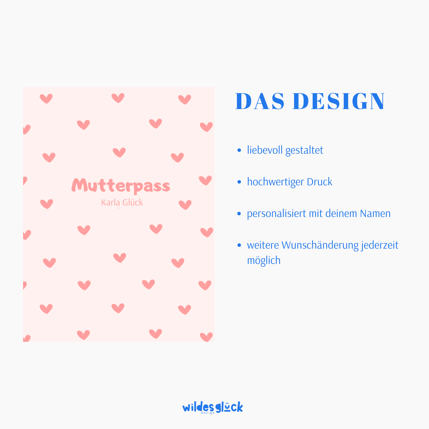 Mutterpasshülle Herzchen