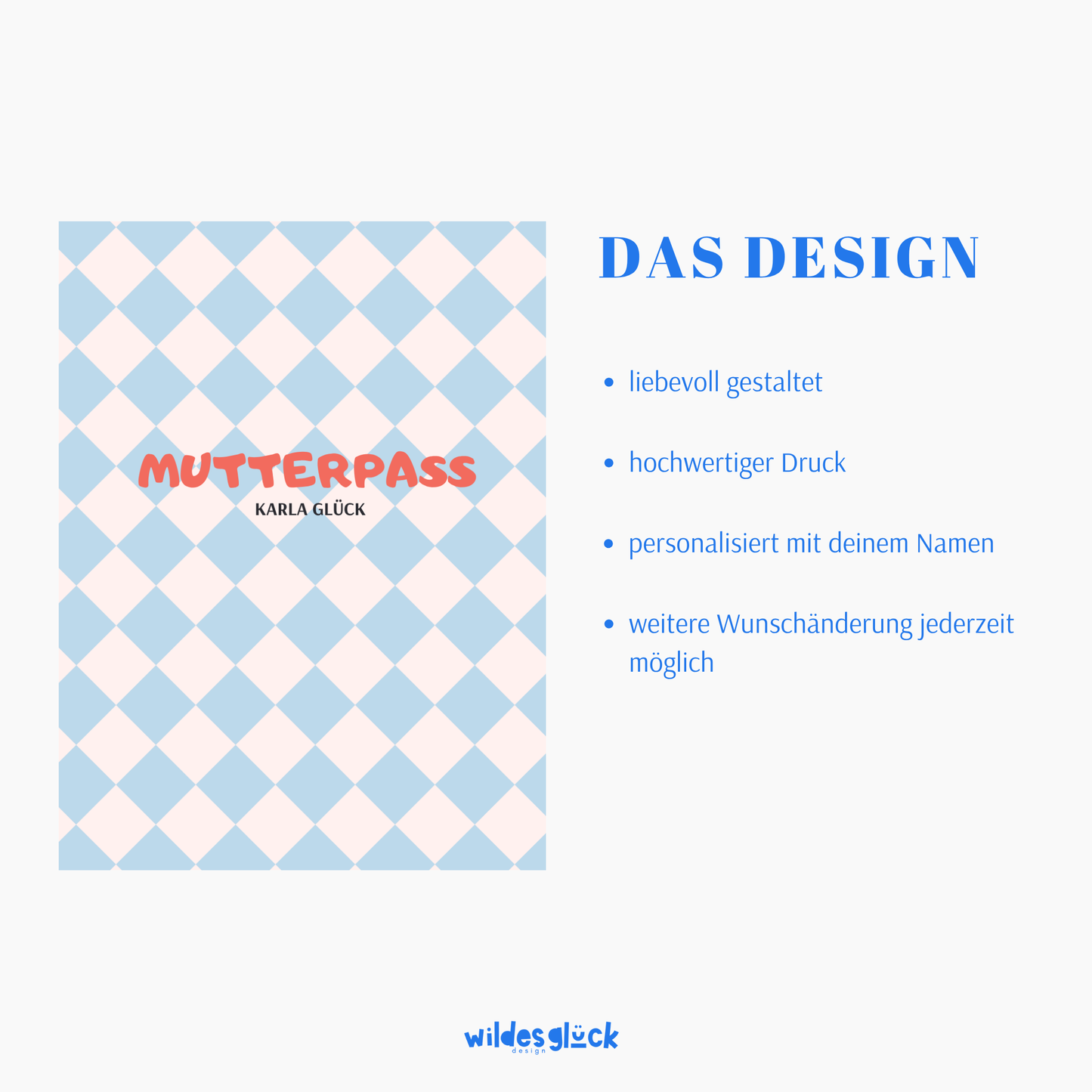 Mutterpasshülle Karo