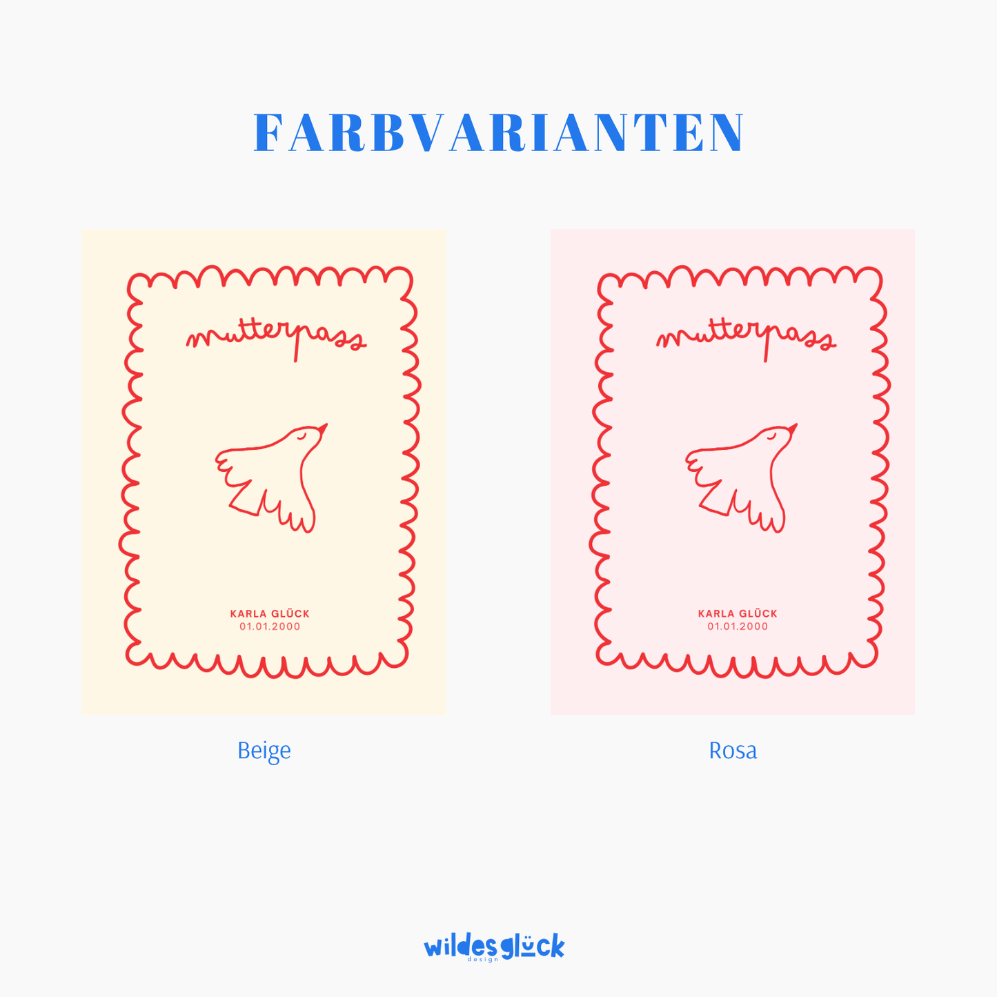 Mutterpasshülle Vogel