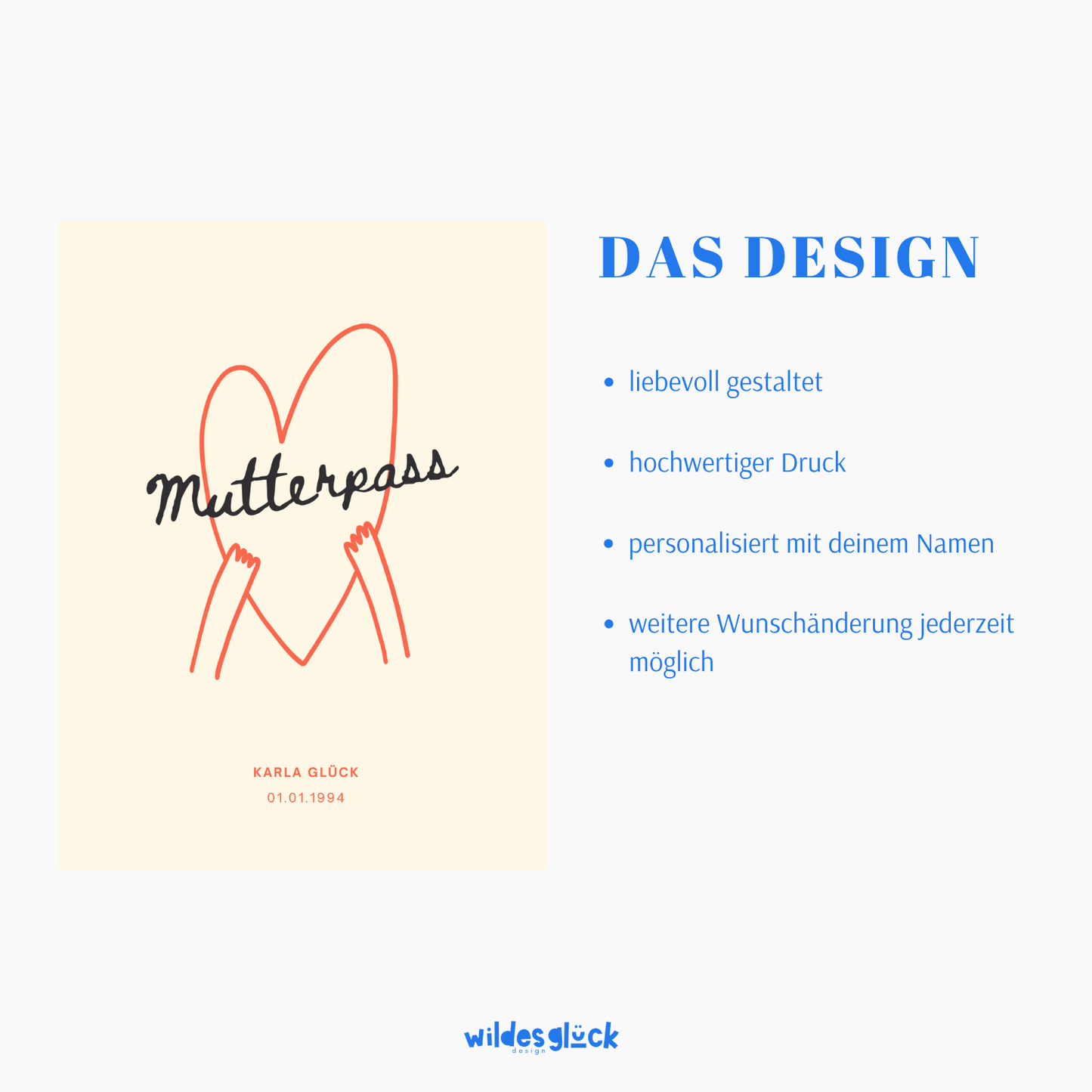 Mutterpasshülle Herz