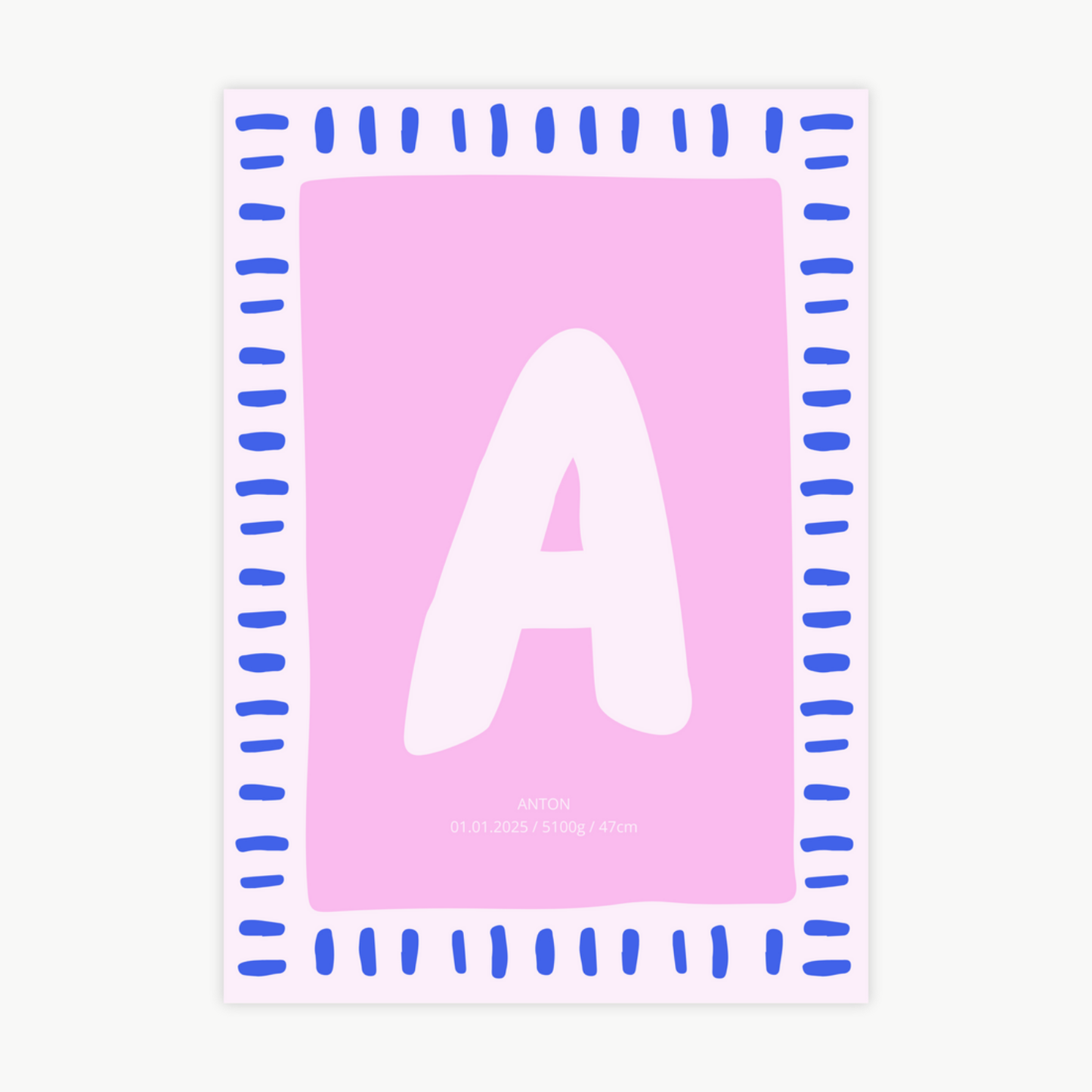 Poster Buchstabe Personalisiert