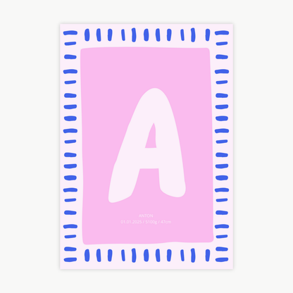 Poster Buchstabe Personalisiert