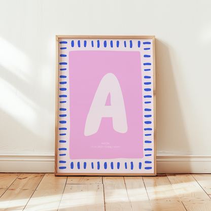 Poster Buchstabe Personalisiert