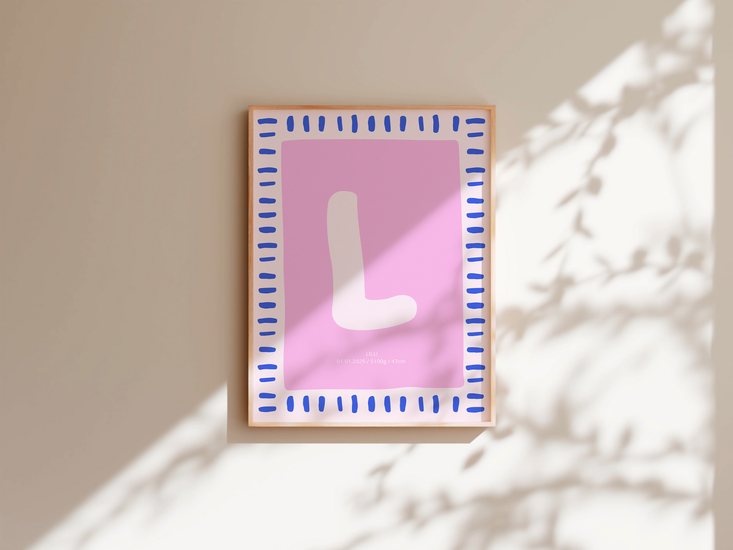 Poster Buchstabe Personalisiert