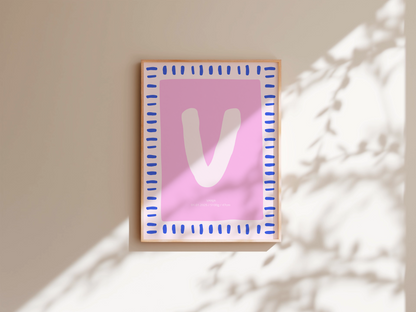 Poster Buchstabe Personalisiert