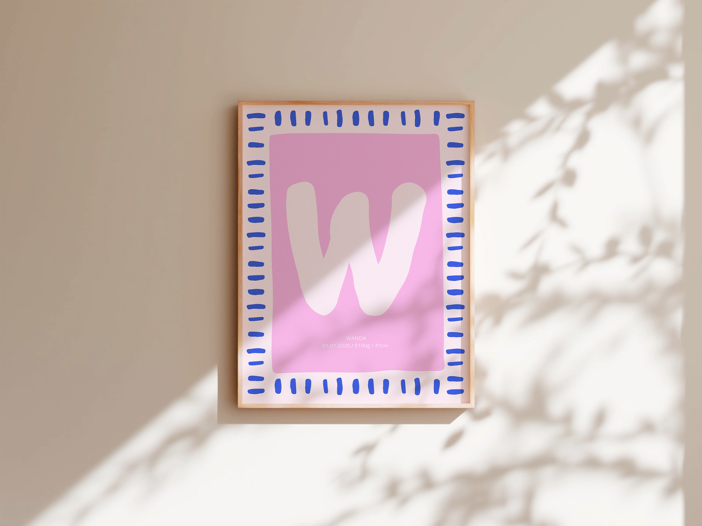 Poster Buchstabe Personalisiert