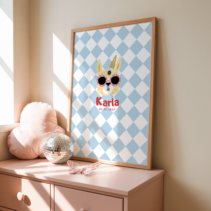 Kinderposter Name Cool Cat