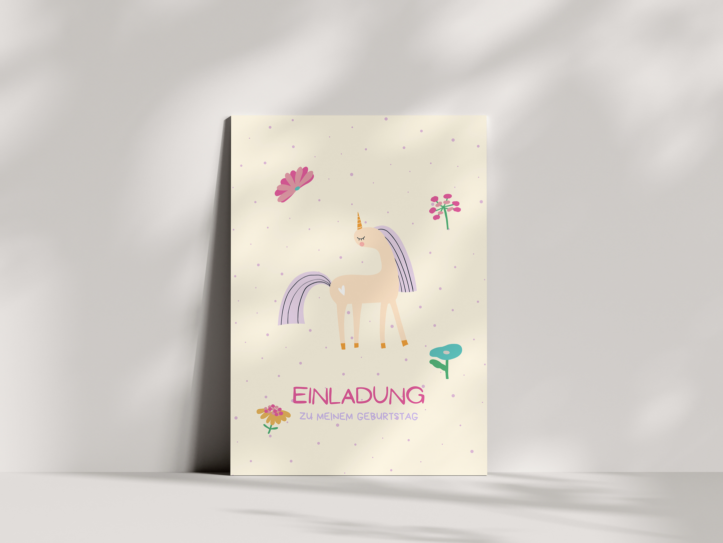 Einladungskarten Kindergeburtstag | Einhorn