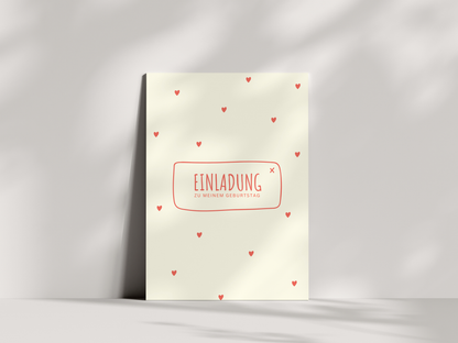 Einladungskarten Kindergeburtstag | Herzen