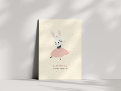 Einladungskarten Kindergeburtstag | Ballerina Tanz