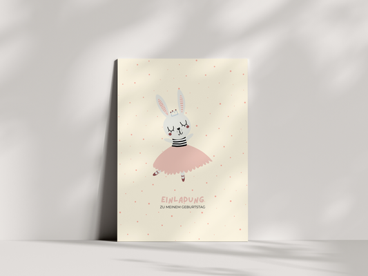 Einladungskarten Kindergeburtstag | Ballerina Tanz