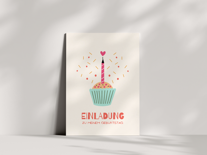Einladungskarten Kindergeburtstag | Muffin