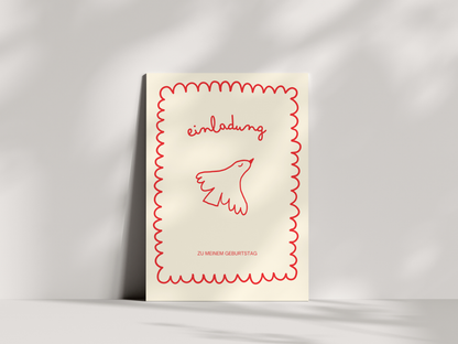 Einladungskarten Kindergeburtstag | Vogel