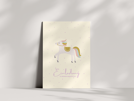 Einladungskarten Kindergeburtstag | Pferd