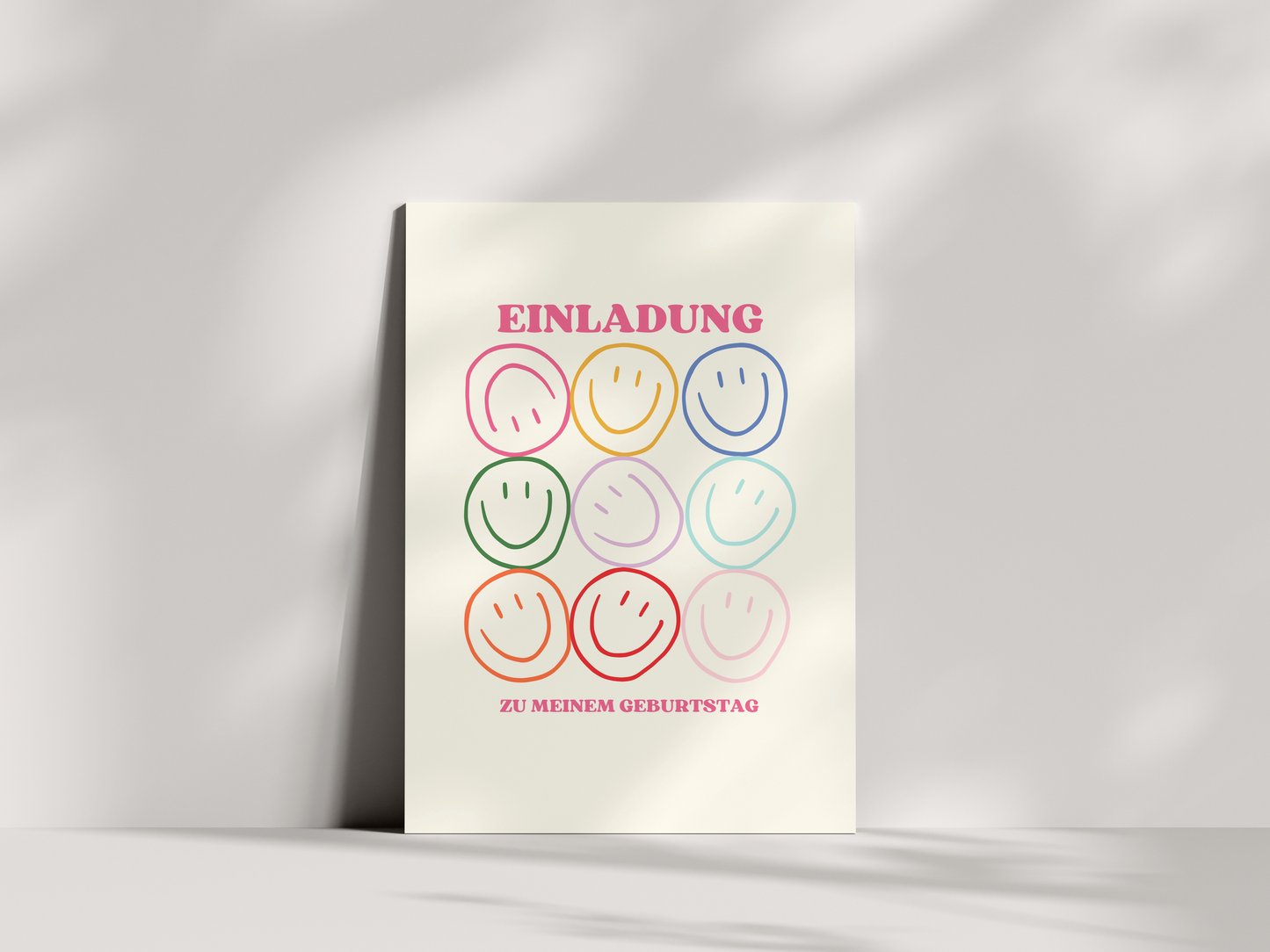 Einladungskarten Kindergeburtstag | Smiley