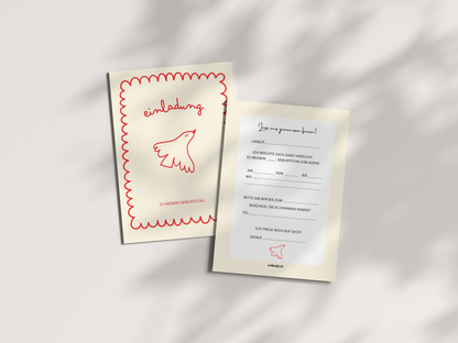 Einladungskarten Kindergeburtstag | Vogel