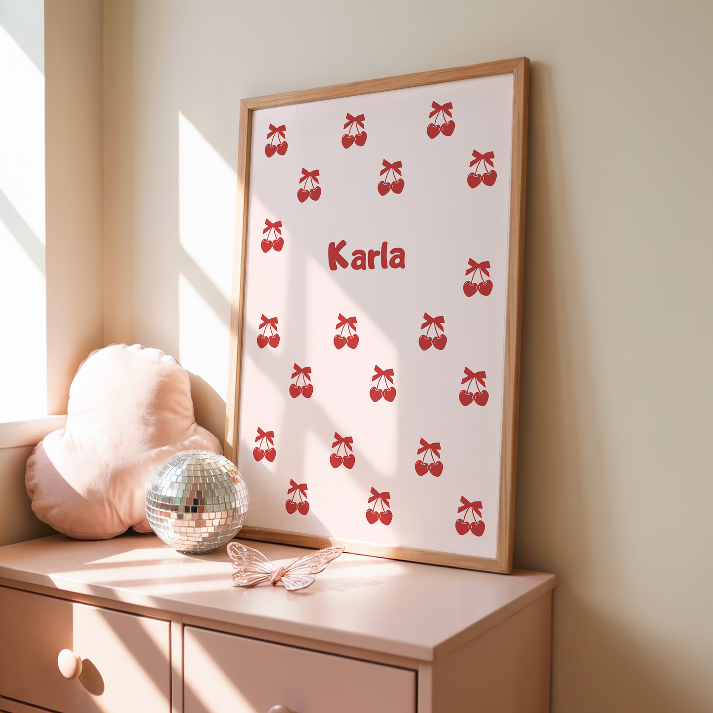 Kinderposter Name Kirschen