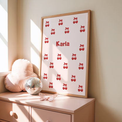Kinderposter Name Kirschen