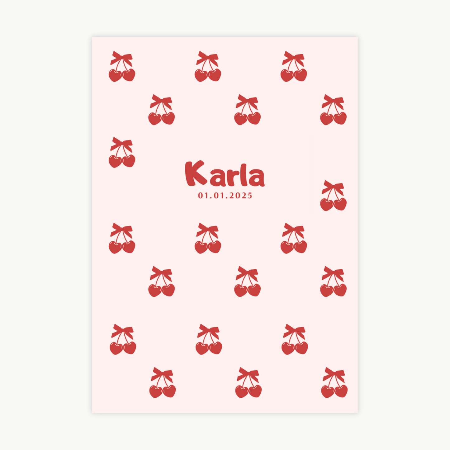 Kinderposter Name Kirschen