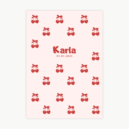 Kinderposter Name Kirschen
