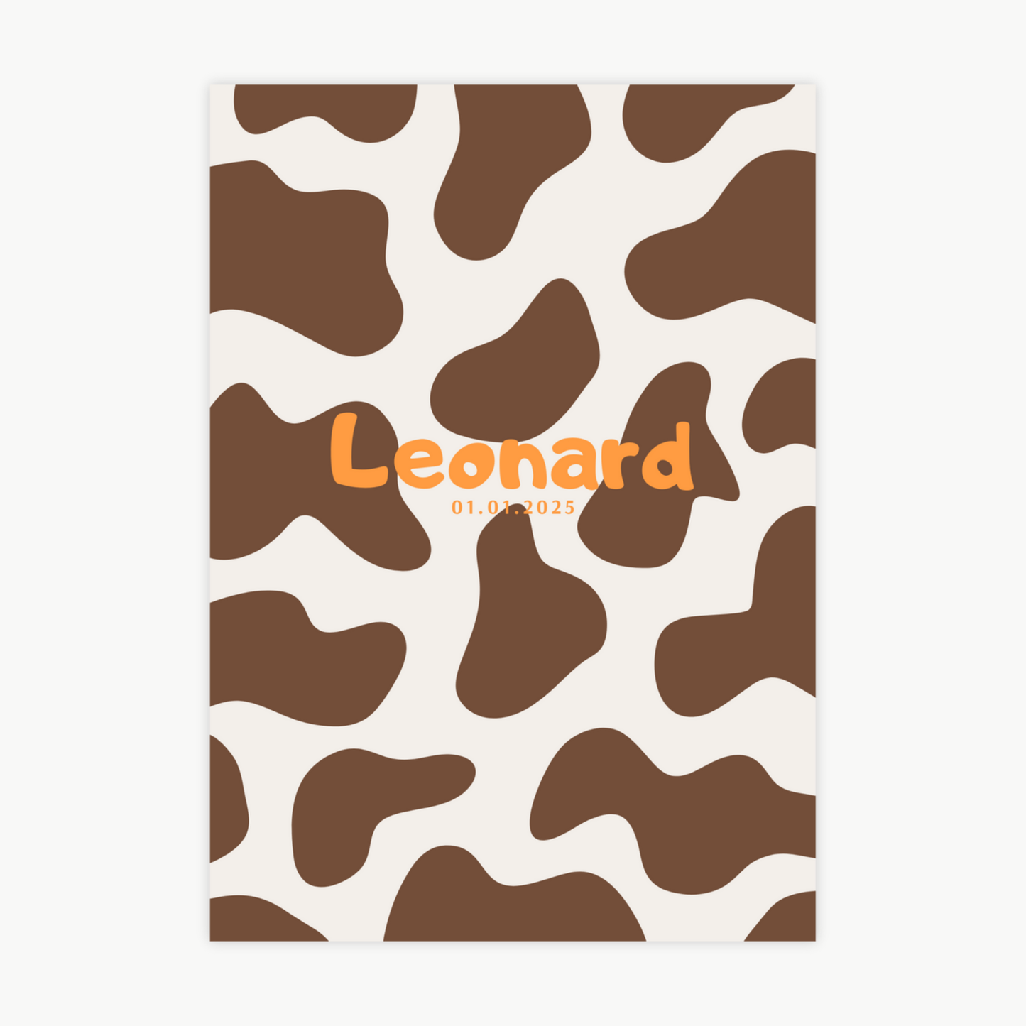 Kinderposter Name Kuh