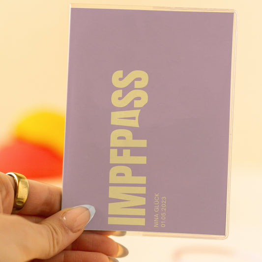Impfpasshülle Typo