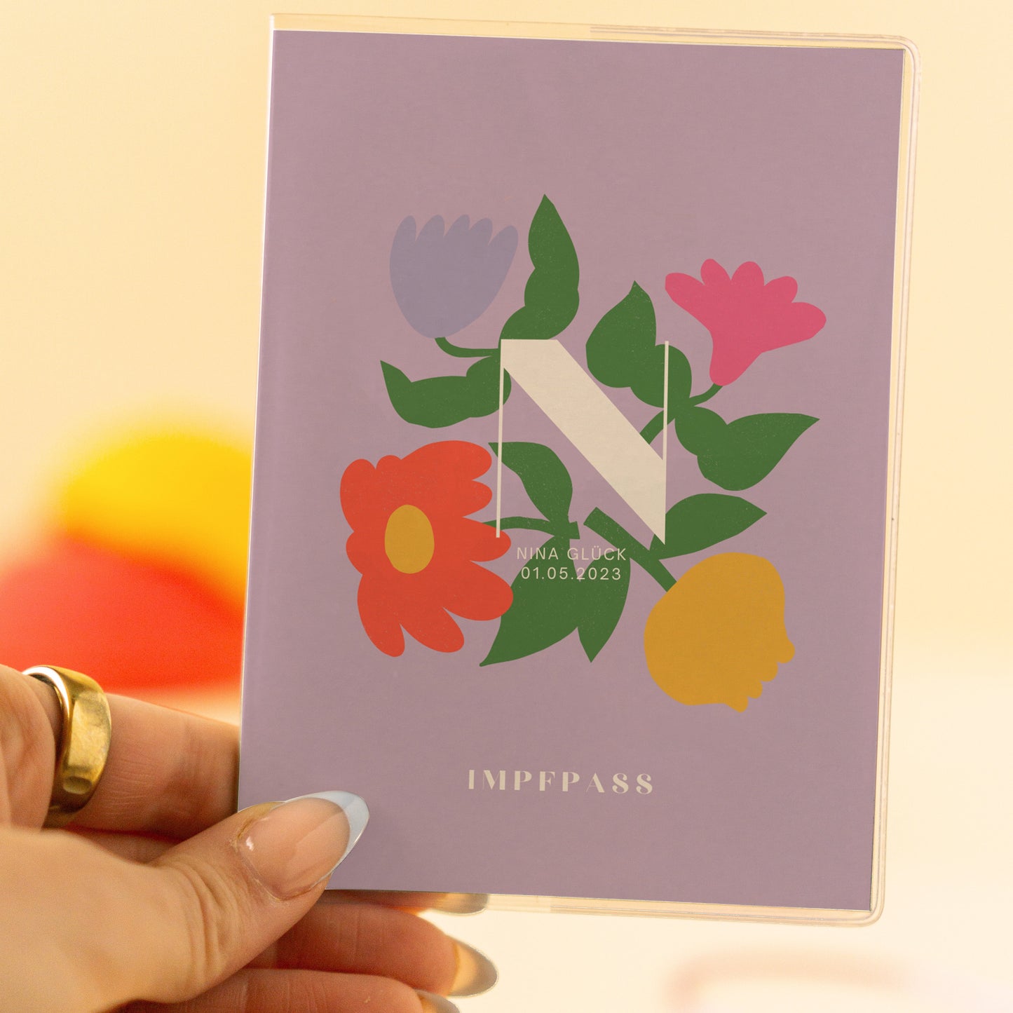 Impfpasshülle Bouquet