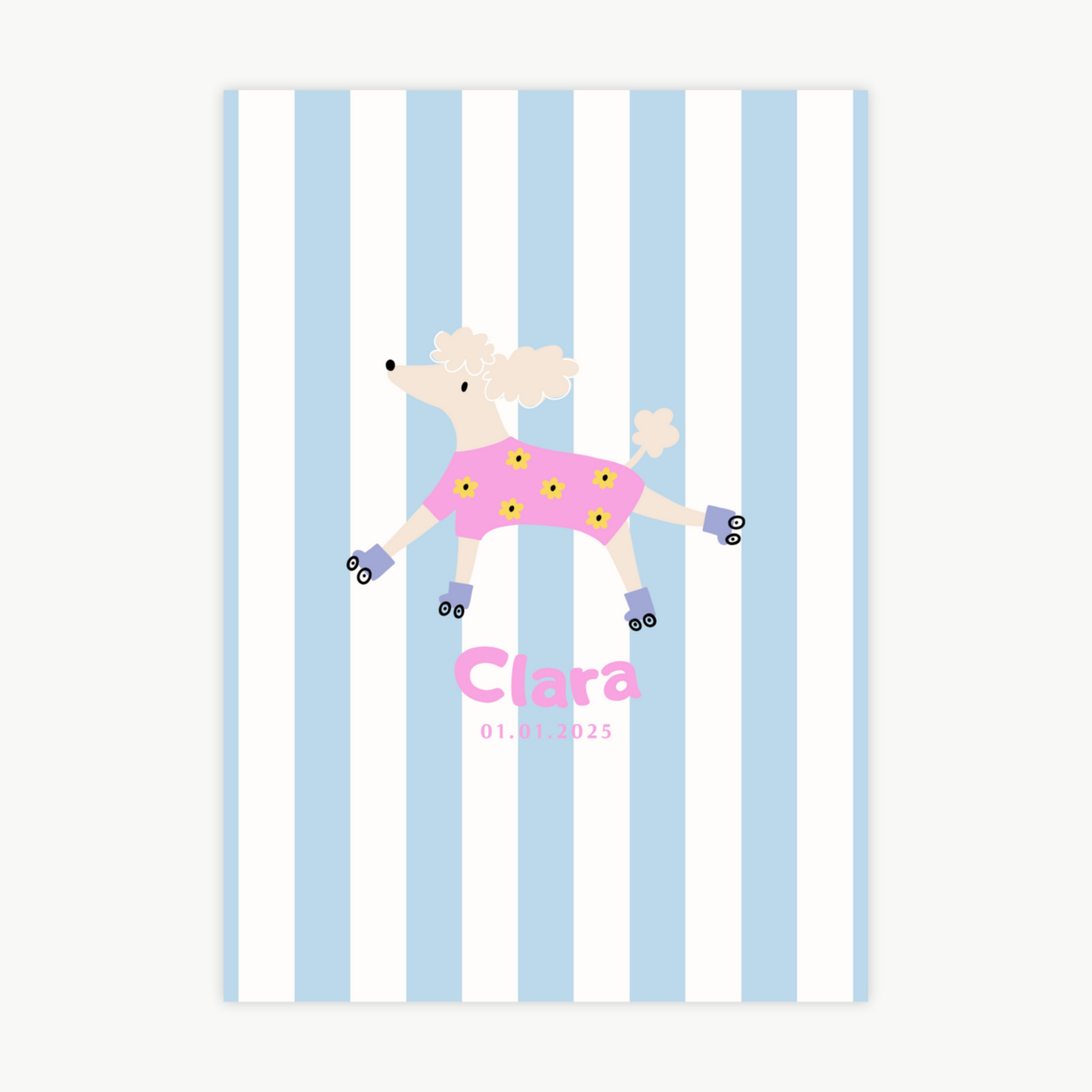 Kinderposter Name Pudel