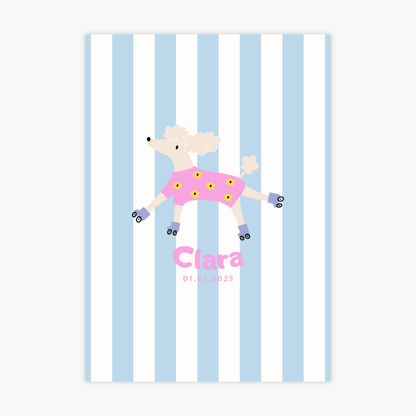 Kinderposter Name Pudel